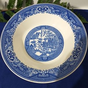 Vintage WILLOW WARE Serving Deep Plate